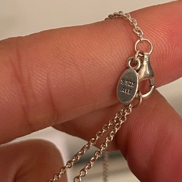 Silver necklace and charm from pandora - Picture 6 of 13